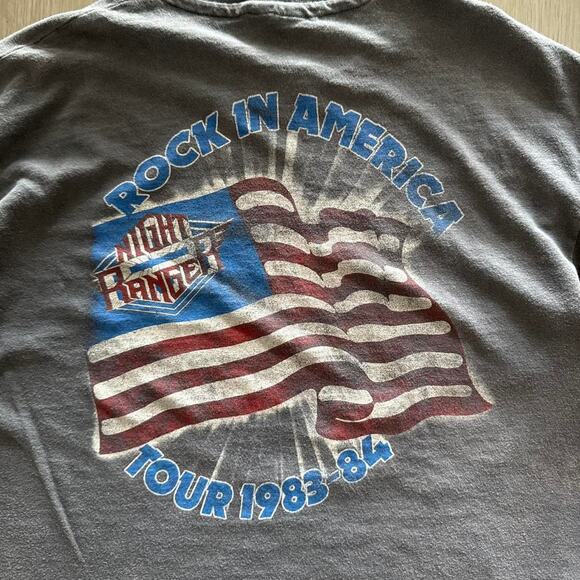 Vintage 80s Night Ranger Midnight Mad Rock In America Tour 1983-84 Size Large - Picture 6 of 8